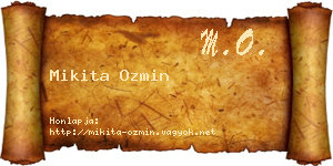 Mikita Ozmin névjegykártya
